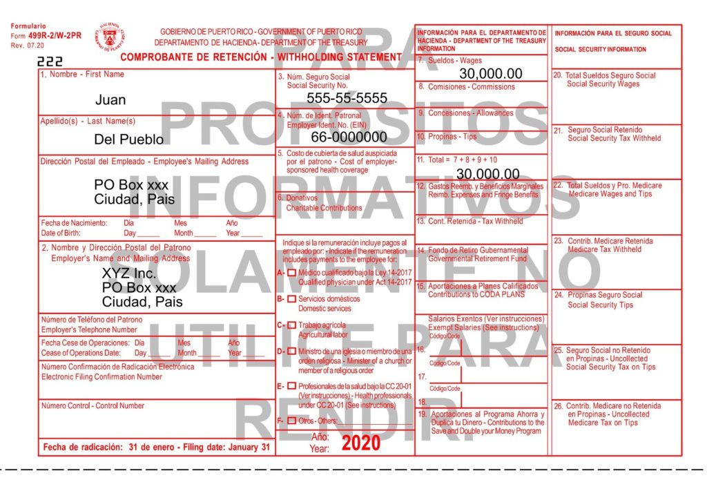 Jóvenes menores de 27 años no olviden revisar sus Comprobantes de Retención W-2 20