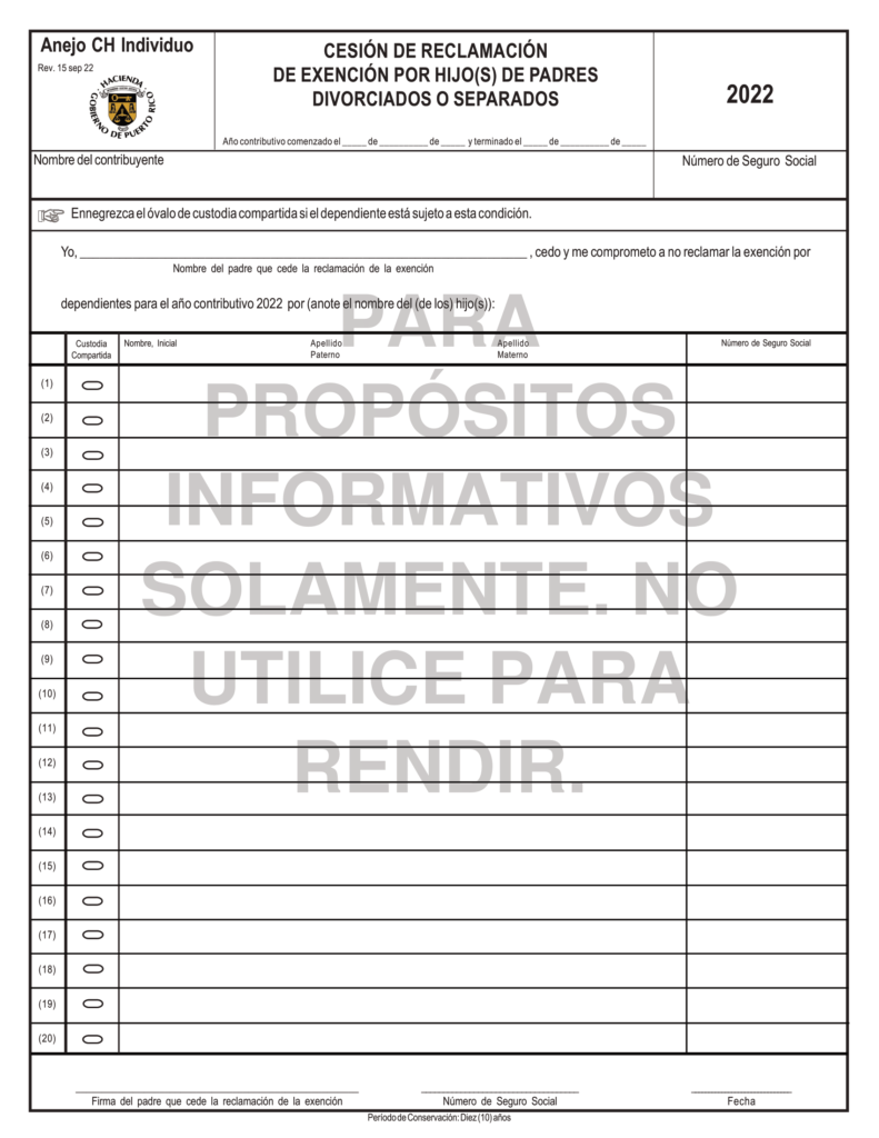 Cómo reportar los dependientes en la planilla de contribución sobre ingresos 2022 3