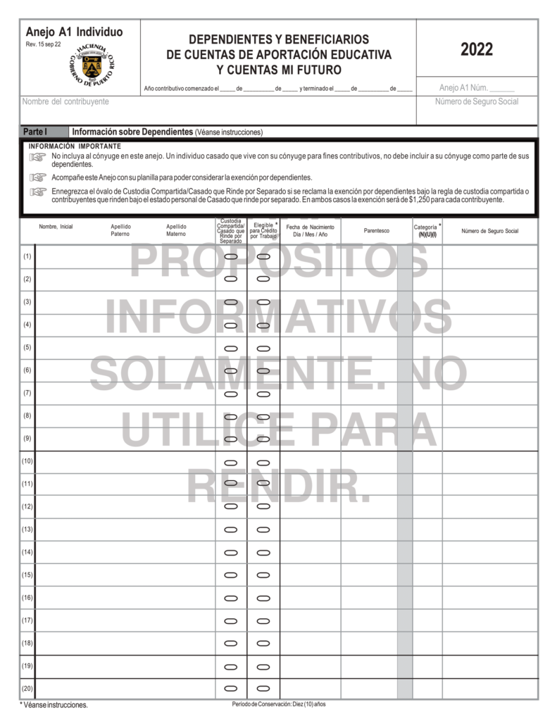 Cómo reportar los dependientes en la planilla de contribución sobre ingresos 2022 2