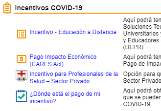 Ahora se puede verificar el estatus de los incentivos del COVID-19 en SURI