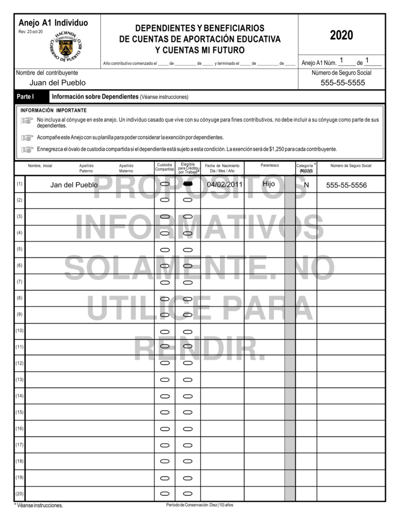Cómo reportar los dependientes en la planilla de contribución sobre ingresos 2020 2