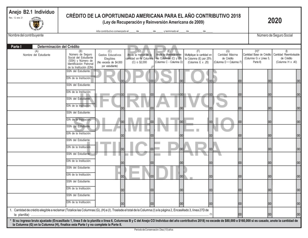 Una guía para el Crédito de la Oportunidad Americana (AOTC) 2