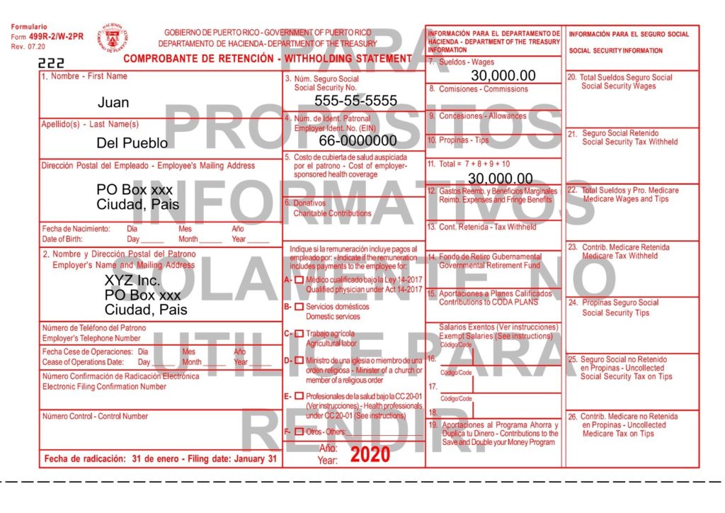 Jóvenes menores de 27 años no olviden revisar sus Comprobantes de Retención W-2 2